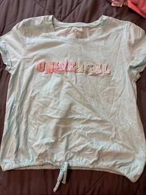Universal Studios Light Blue Short Sleeve Tie-Hem Tee